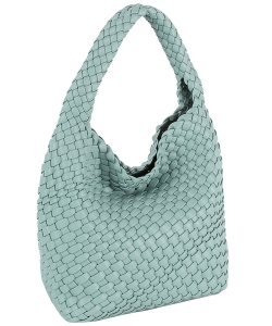 Fashion Woven Shoulder Bag Satchel CQF015 BLUE